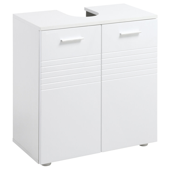 kleankin Bathroom Pedestal Under Sink Cabinet w/ Storage Shelf Grey