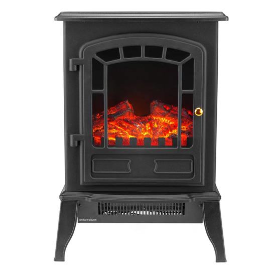 Electric Portable LED Fire Stove, 1000W/1800 W, Thermal Cut Out & Overheat Protection, Black