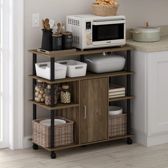 Passaic 89.92cm Kitchen Island with Locking Wheels