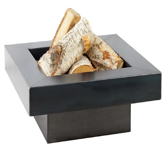 BACHACHE Square Garden Brazier 60 Cm In Natural Steel