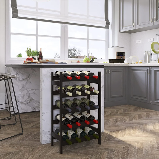 Annapolis 20 Bottle Solid Wood Floor Wine Bottle Rack