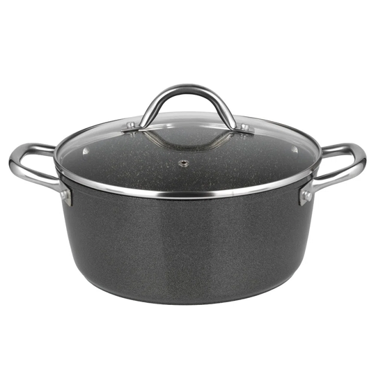 Saucepan 20 Cm With Glass Lid Pot Stainless Steel Handles Induction
