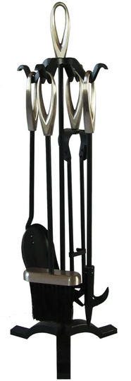 Leonie 5 Piece Steel Fireplace Tool Set