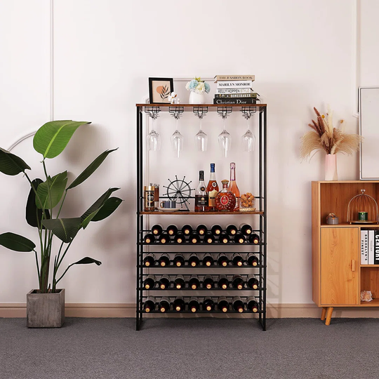 Replay 32 Bottle Floor Wine & Glass Rack