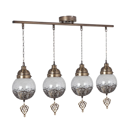 Glasco 4 - Light Kitchen Island Globe Pendant