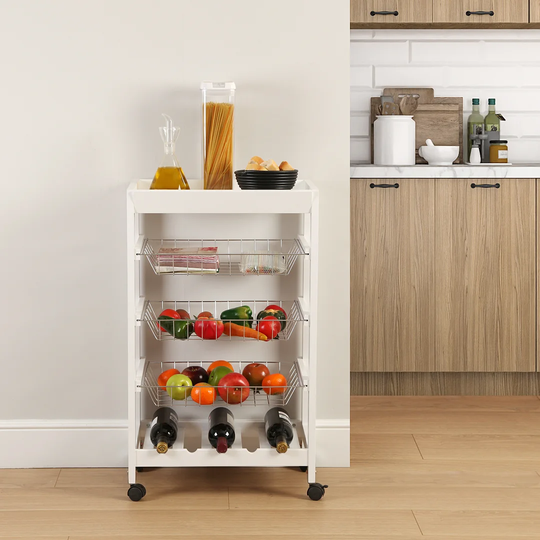 Damaje 49Cm Kitchen Trolley with Locking Wheels