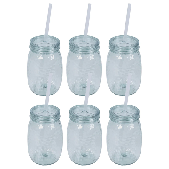 Rosette 6 Piece Beverage Dispenser With Straw