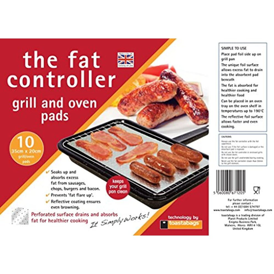 Fat Controlling Grill and Oven Pads - 10 Pack