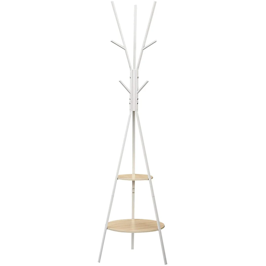 Byxbee 9 - Hook Freestanding Coat Stand with Storage