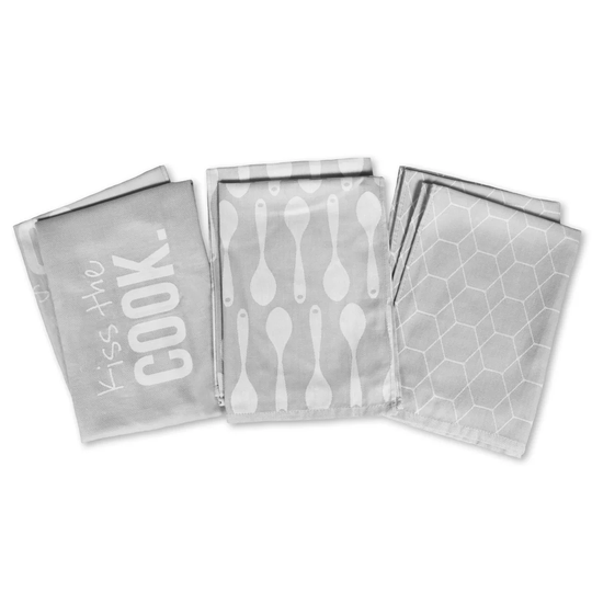 6 Piece Kiss the Cook Dish Cloth Set