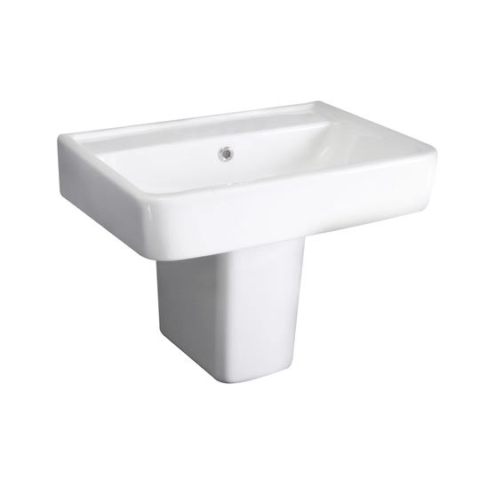 Bainbridge 46.5cm White Rectangular Bathroom Sink