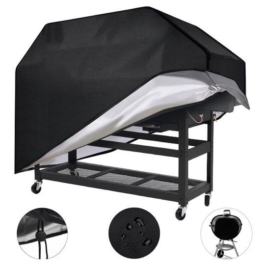BBQ Grill Cover Waterproof Anti Dust Duty Patio Outdoor Garden Barbecue Cover Case(170*61*117cm)