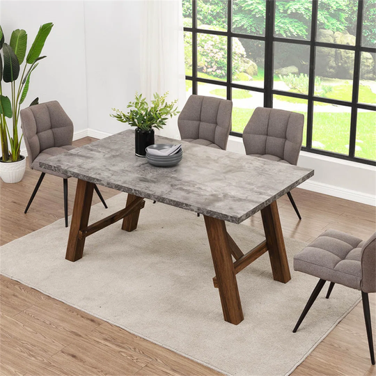 Concrete Effect 150Cm Dining Table