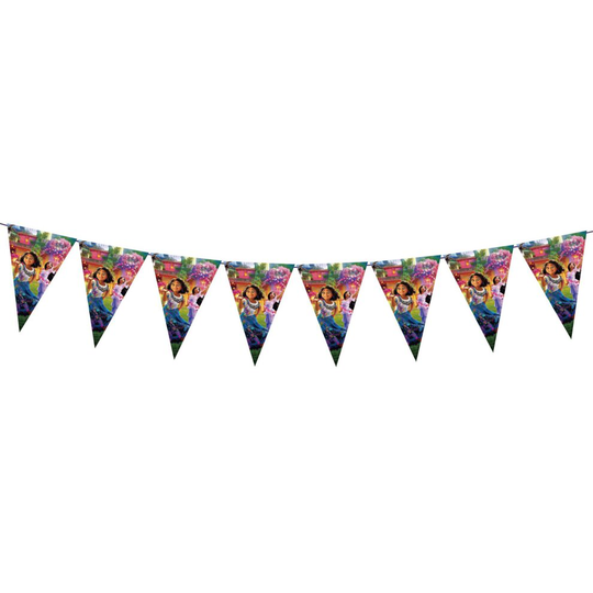 (10 Pennants) Encanto Birthday Party Supplies Backdrop Banner Balloons Topper Cupcake Toppers