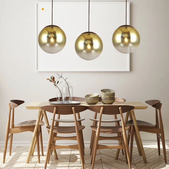 Aksoyn 3 - Light Kitchen Island Globe Pendant