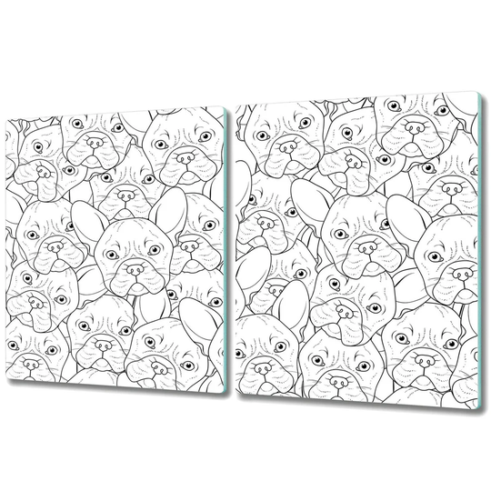Flemingdon Tempered Glass Bulldogs Chopping Board