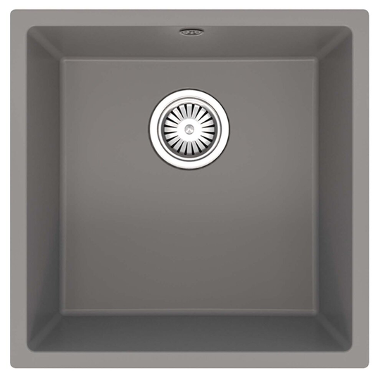 Inset / Undermount Composite Kitchen Sink In Grey 440 x 440 - SIA UM10GR