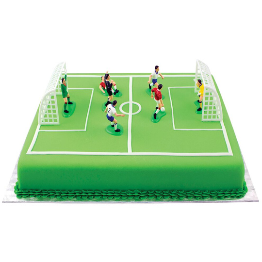 PME Cake and Cupcakes, Set of 9 Soccer Toppers, Standard, Multicolor