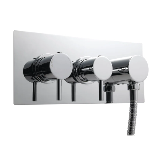 Quest Triple Concealed Shower Valve with Diverter