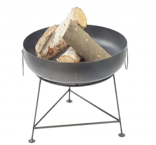 FERA 70 Cm Garden Fire Basket In Black Steel