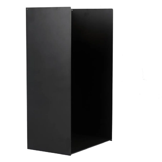 PESTAK Log Rack In Black Steel With Backrest 45X30x80 Cm