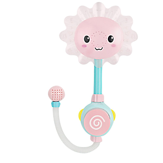 Baby Bath Toys Water Game Sun Flower Faucet Electric Shower(Pink)