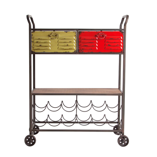 Somersworth 73 Cm Iron Kitchen Trolley with Locking Wheels