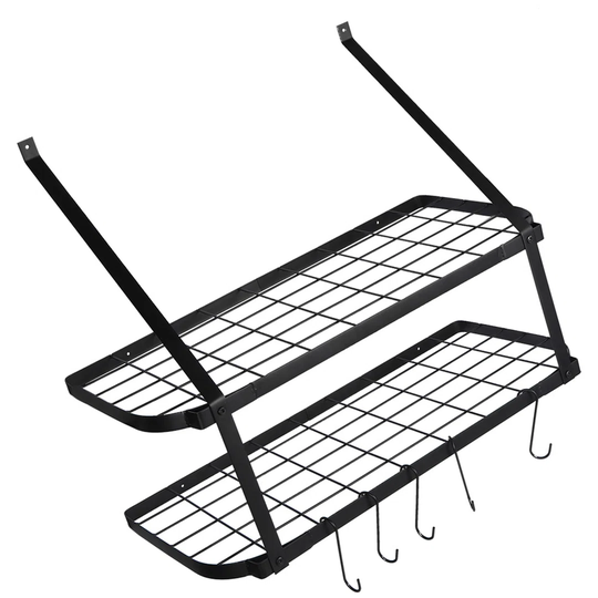 2 Layers Wall Mounted Pot Rack