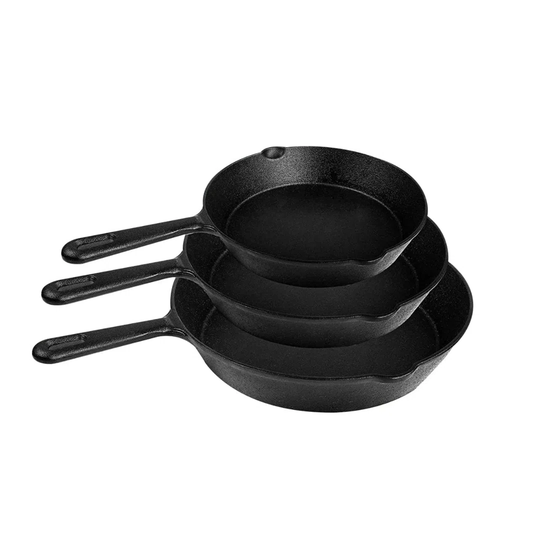 Genesis Pre-Seasoned 3 Piece Non-Stick Skillet Set