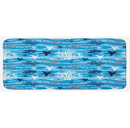 Seashells Kitchen Mat Seashells Marine Sea