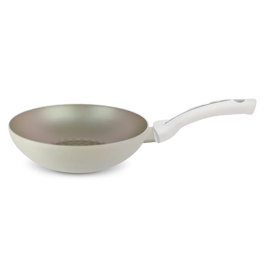 White Diamond 28cm Non-Stick Aluminium Wok Set