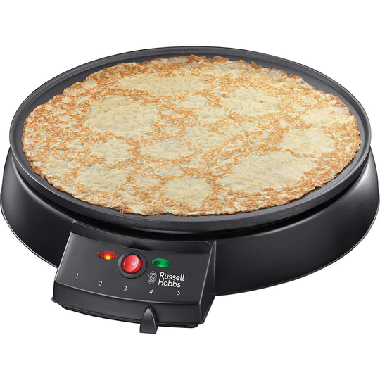 Russell Hobbs Fiesta Crepe And Pancake Maker Electric Non Stick Hot Plate -Black