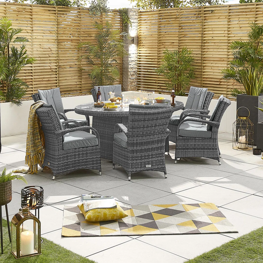 Amiir 6 Seater Dining Set with Cushions