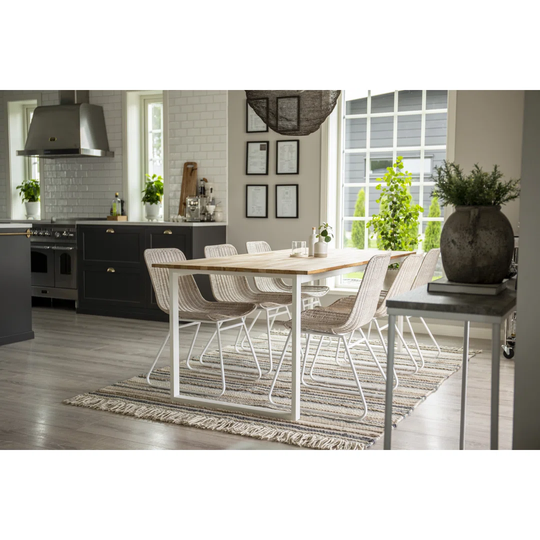 Cirebon Dining Table 200*90Cm - Teak / White