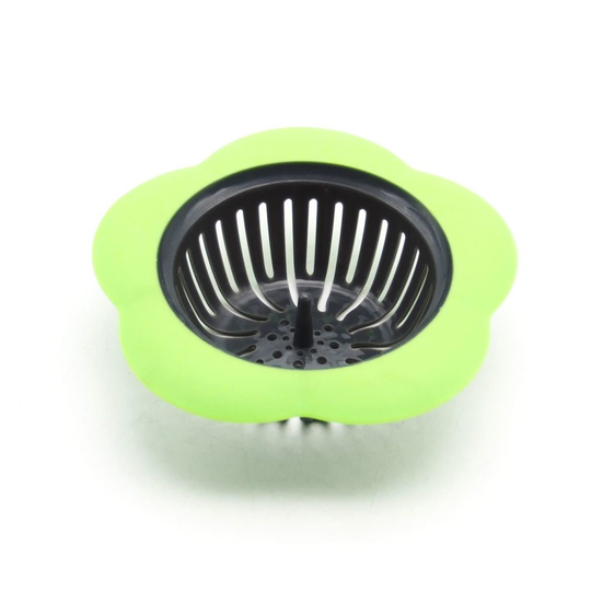 Vinsani Flower Sink Plug Drain Strainer - Lime Green