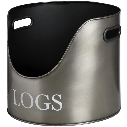 Pewter Log Carrier