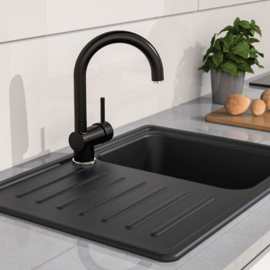 EISL Sink Mixer Black-Chrome Home Basin Sink Mixer Tap Faucet Plumbing Fixture