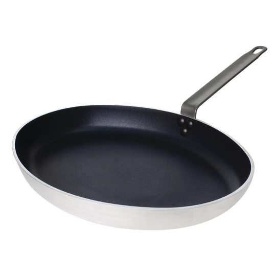 Vogue Non Stick Teflon Aluminium Oval Frying Pan 400mm - [T370]