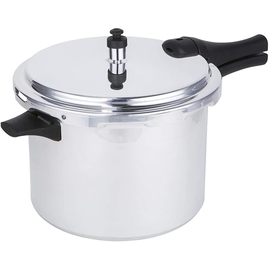 Prestige 47285 Pressure Cooker 8L Aluminium Medium Dome (with Accessories) - Induction hob Suitable Base - 12lbs PSI, Silver