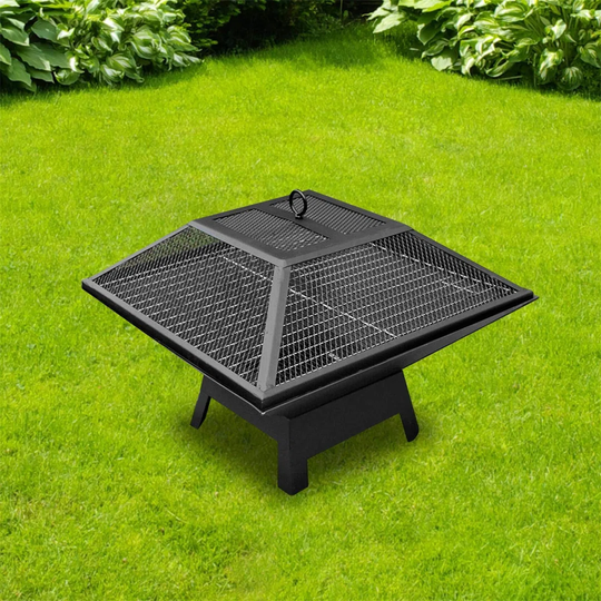 Camping Fire Bowl Pit Stove For Garden Outdoor Heater Portable BBQ Grill (SQUARE SHAPE)