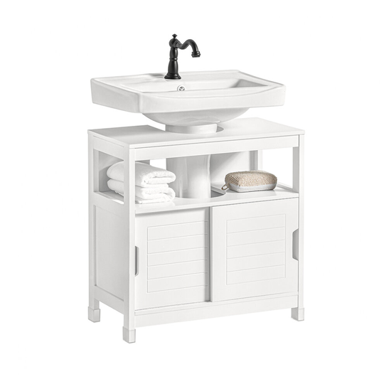 SoBuy White Under Sink Bathroom Storage Cabinet,FRG128-II-W