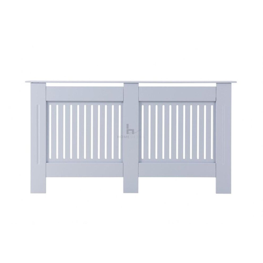 Large Radiator Cover Wall Cabinet MDF Wood Furniture Vertical Grill Modern, Grey