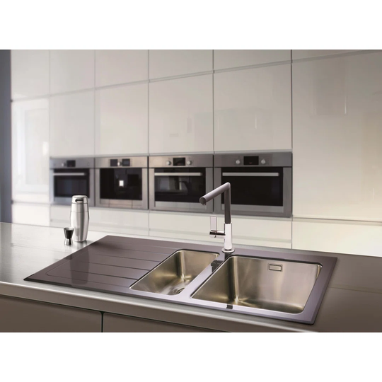 100cm x 52cm 1.5 Bowl and Single Drainer Right Hand Main Bowl Kitchen Sink