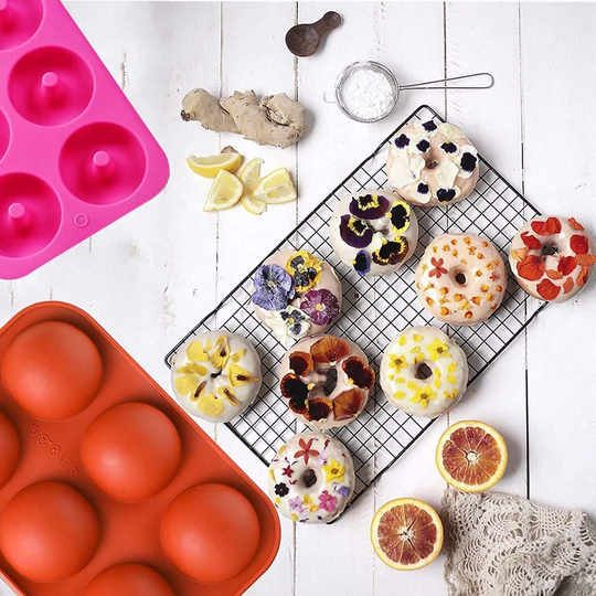 Baking Pan Set, Silicone Bakeware Set With Muffin Cups Mold, Loaf Pan, 2Pcs Basting Pastry Brush And Number&Letter MoldsFor Homemade Cupcake Birthday