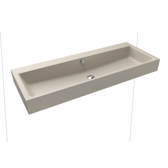 Light Grey Steel Enamel Rectangular Bathroom Sink with Overflow