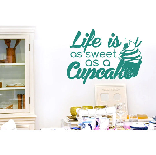 Life Is As Sweet As a Cupcake Wall Sticker