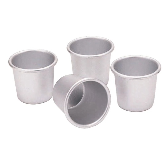 Set of Four Anodised 6.5cm Dariol Moulds