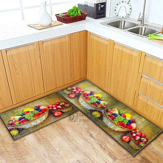 Oberon Fruit Printed Kitchen Mat
