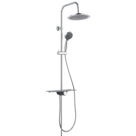 Schütte Overhead Shower Set with Tray AquaStar Anthracite-Chrome