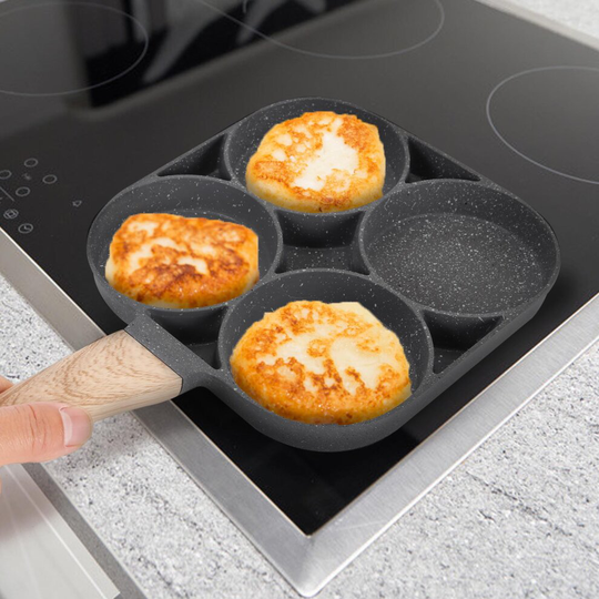Frying Pan 4 Hole Egg Omelet Pancake Cooking Non Stick Square Frypan